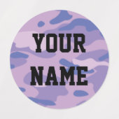 キャンディ迷彩柄サークルの衣類ラベル ラベル (デザイン2)