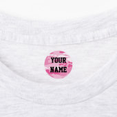 キャンディ迷彩柄サークルの衣類ラベル ラベル (貼付)