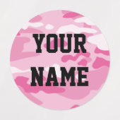 キャンディ迷彩柄サークルの衣類ラベル ラベル (デザイン1)