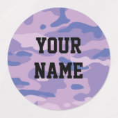 キャンディ迷彩柄サークル接着防水ラベル ラベル (デザイン2)