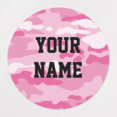 キャンディ迷彩柄サークル接着防水ラベル ラベル (デザイン1)