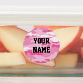 キャンディ迷彩柄サークル接着防水ラベル ラベル (貼付)