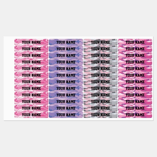 キャンディ迷彩柄スキニー接着防水ラベル ラベル (シート)
