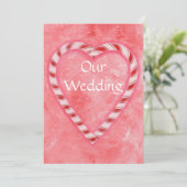 キャンディ霜の降りたケーンクリスマス結婚式招待状 招待状 (スタンド正面)