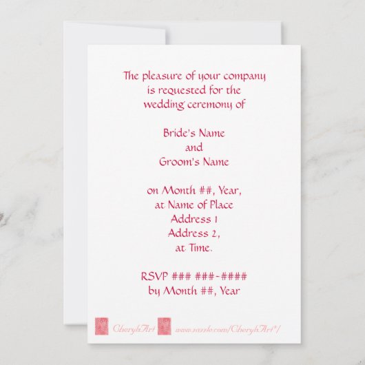 キャンディ霜の降りたケーンクリスマス結婚式招待状 招待状 (裏面)