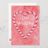 キャンディ霜の降りたケーンクリスマス結婚式招待状 招待状 (正面/裏面)