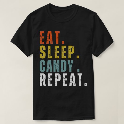 キャンディ食べ睡眠恋人 Tシャツ (デザイン正面)