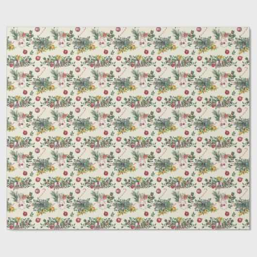 キャンディ、おもちゃ、花と果物 ラッピングペーパー (フラット)