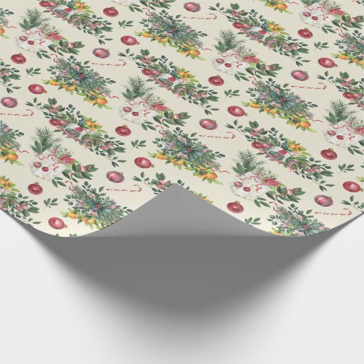 キャンディ、おもちゃ、花と果物 ラッピングペーパー (角)