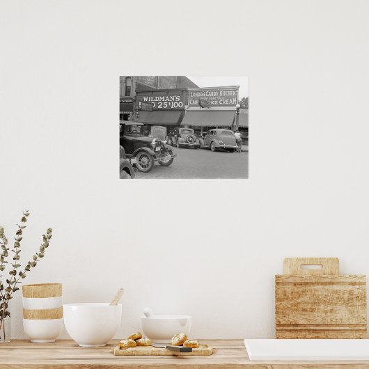 キャンディ&アイスクリームショップ1938.ヴィンテージ写真 ポスター (キッチン)