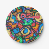 キャンディ・アートをどこに隠した抽象芸術 ペーパープレート (正面)