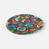 キャンディ・アートをどこに隠した抽象芸術 ペーパープレート (アングル)