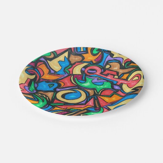 キャンディ・アートをどこに隠した抽象芸術 ペーパープレート (アングル)
