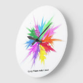 キャンディ・ウォーターズ自閉症アーティスト ラージ壁時計 (傾斜)