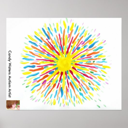 キャンディ・ウォーター自閉症絵画アーティストのポスター ポスター (正面)