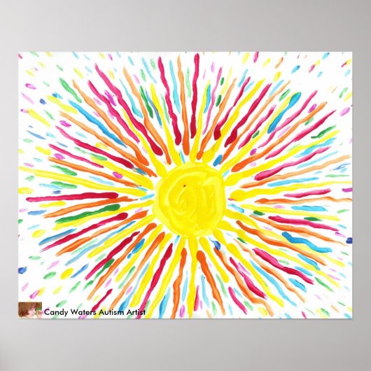 キャンディ・ウォーター自閉症絵画アーティストのポスター ポスター (正面)