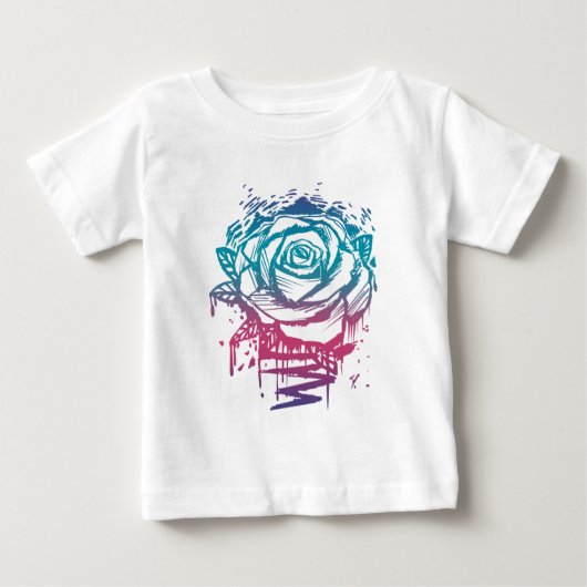 キャンディ カラー ローズ ベビーTシャツ (正面)