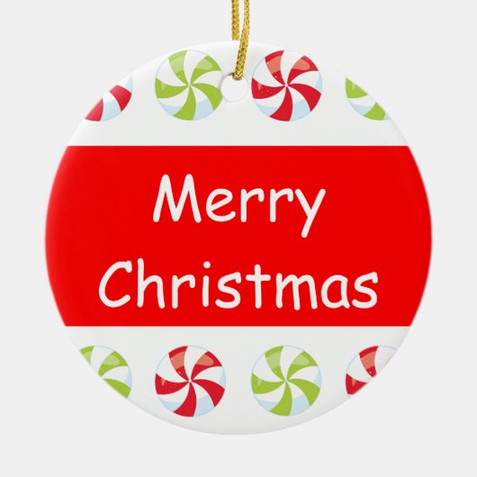 キャンディ・クリスマス記念の年 セラミックオーナメント (正面)