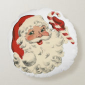 キャンディ・ケーンが付いているサンタ ラウンドクッション (裏面)