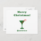 キャンディ・ケーンとのメリークリスマスマルティーニ シーズンポストカード (正面/裏面)