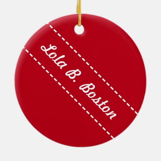 キャンディ・ケーンのキス- Lola B.ボストンのオーナメント セラミックオーナメント (裏面)