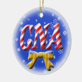 キャンディ・ケーンのクリスマスのオーナメントのナースの助手はできます セラミックオーナメント (左)