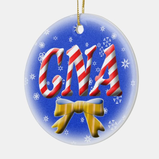 キャンディ・ケーンのクリスマスのオーナメントのナースの助手はできます セラミックオーナメント (左)