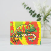 キャンディ・ケーンのクリスマスのカメレオンの歩く シーズンポストカード (スタンド正面)