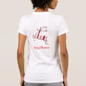 キャンディ・ケーンのクリスマスのトナカイのワイシャツ Tシャツ (裏面)