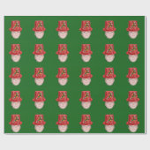 キャンディ・ケーンのクリスマスの帽子にあなたの写真を加えて下さい ラッピングペーパー (フラット)