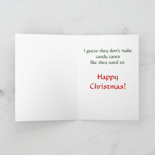 キャンディ・ケーンのシマウマのクリスマスカード シーズンカード (内部)