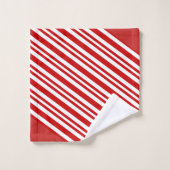 キャンディ・ケーンのストライプな浴室タオルセット バスタオルセット (ウォッシュタオル)