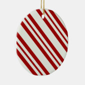 キャンディ・ケーンのストライプのなクリスマスのオーナメント セラミックオーナメント (右)