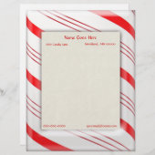 キャンディ・ケーンのストライプのボーダー レターヘッド (正面/裏面)