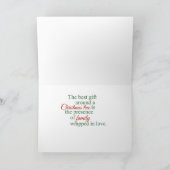 キャンディ・ケーンのストライプの写真のクリスマスカード シーズンカード (内部)