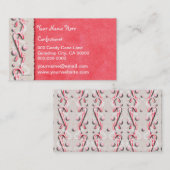 キャンディ・ケーンのストライプの赤い白 名刺 (正面/裏面)