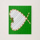 キャンディ・ケーンのハートはあなたの写真フレームを加えます ジグソーパズル (縦)