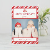 キャンディ・ケーンの写真の休日の平らなカード シーズンカード (スタンド正面)