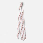 キャンディ・ケーンの漫画を持つサンタクロース ネクタイ (裏面)