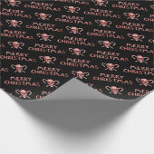 キャンディ・ケーンの砂糖のスカルの包装紙 ラッピングペーパー (角)