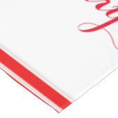 キャンディ・ケーンの赤く及び白くストライプのなメリークリスマス テーブルクロス (アングル)