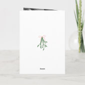 キャンディ・ケーンの願いおよびヤドリギのキス シーズンカード (裏面)