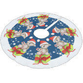 キャンディ・ケーンはお祝いのギフトの木のワイシャツに関係します ブラッシュドポリエステルツリースカート (アングル)