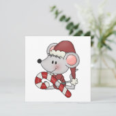 キャンディ・ケーンを持つクリスマスのマウス シーズンカード (スタンド正面)