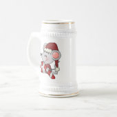 キャンディ・ケーンを持つクリスマスのマウス ビールジョッキ (正面左)