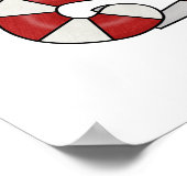 キャンディ・ケーンを持つクリスマスのマウス ポスター (角)