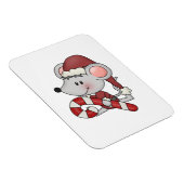 キャンディ・ケーンを持つクリスマスのマウス マグネット (右側)