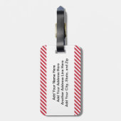 キャンディ・ケーンを持つクリスマスのマウス ラゲッジタグ (裏面縦)