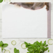 キャンディ・ケーンを持つクリスマスのリス キッチンタオル (折り畳み)