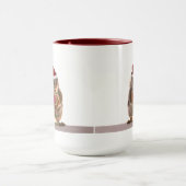 キャンディ・ケーンを持つクリスマスのリス マグカップ (中央)